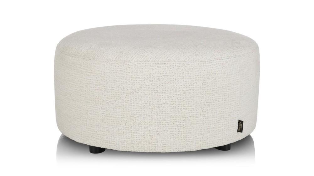Beautiq - Chic Poef - Rond 80 Cm - Creme