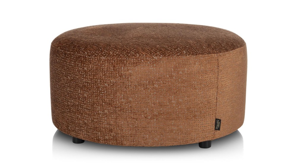 Beautiq - Chic Poef - Rond 80 Cm - Koper