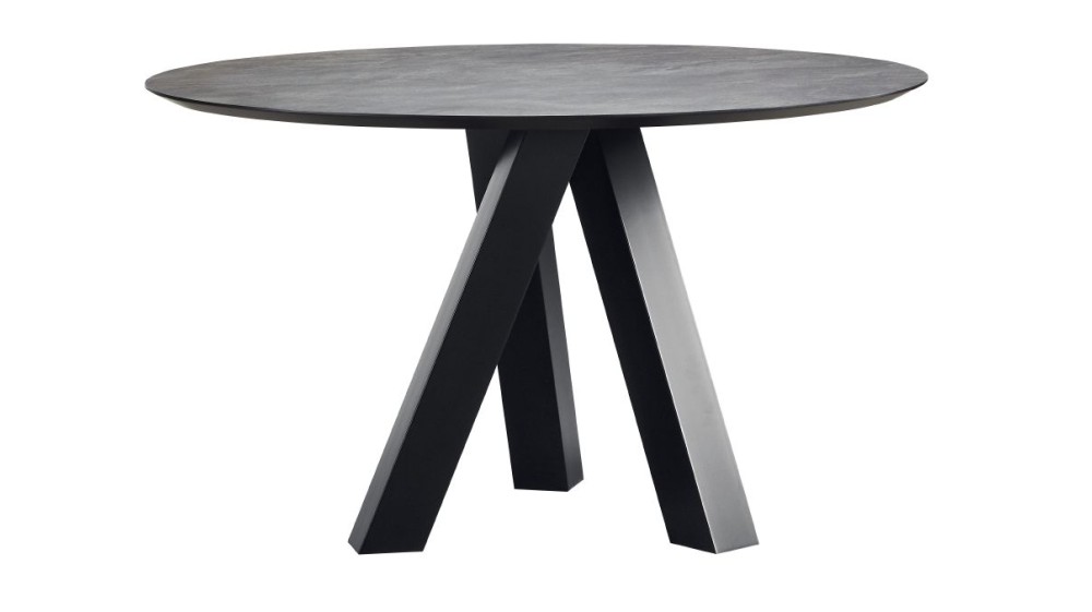 eettafel canarias rond hpl zwart ø130cm