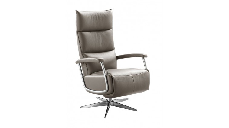 relaxfauteuil gubbio m taupe leer