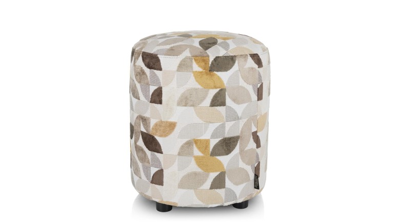 Beautiq - Elite Poef - Rond 42 Cm - Creme