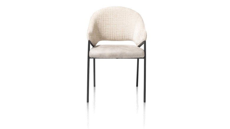 Nolan, Armstoel - Zwart Frame (ROB) - Combi Wave / Taurus - Creme