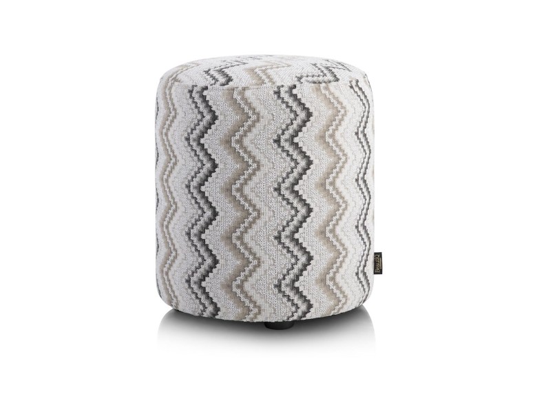 Beautiq - Lush Poef - Rond 42 Cm - Antraciet