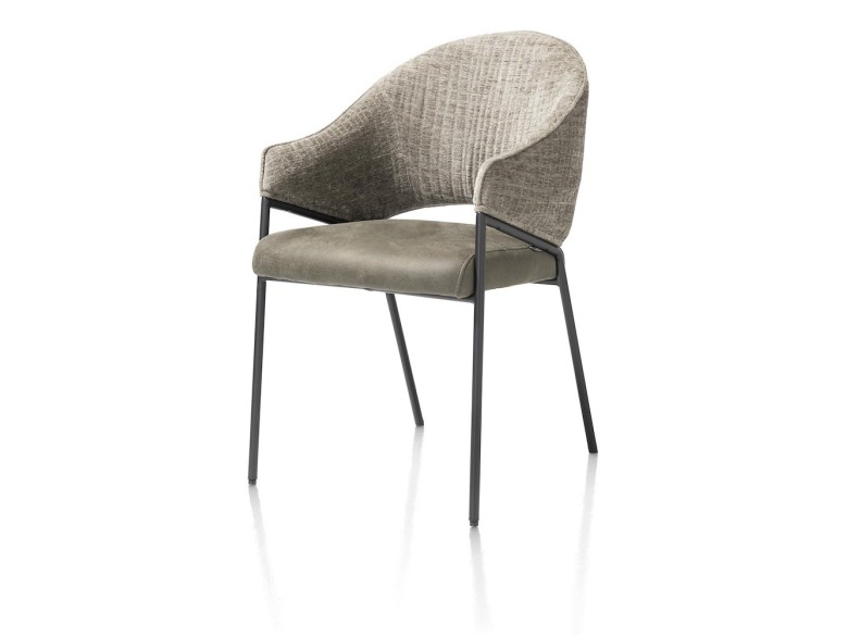 Nolan, Armstoel - Zwart Frame (ROB) - Combi Wave / Taurus - Olijf
