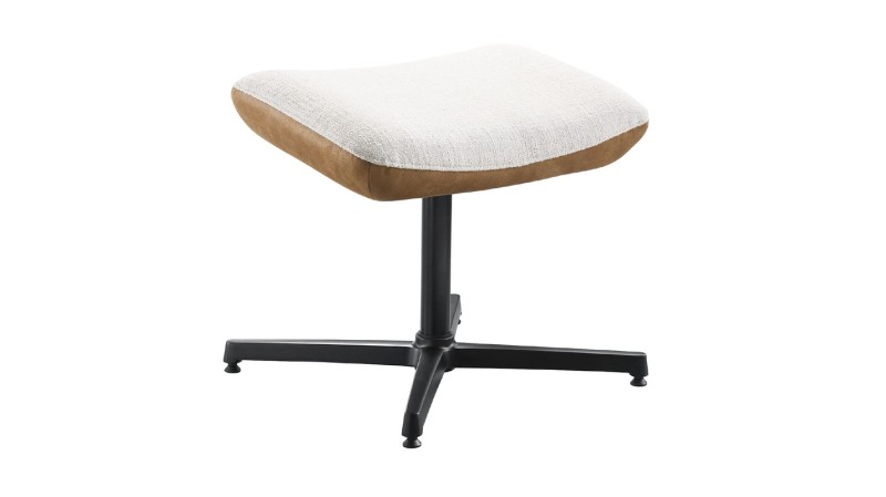 Hocker Erola beige bruin microleder