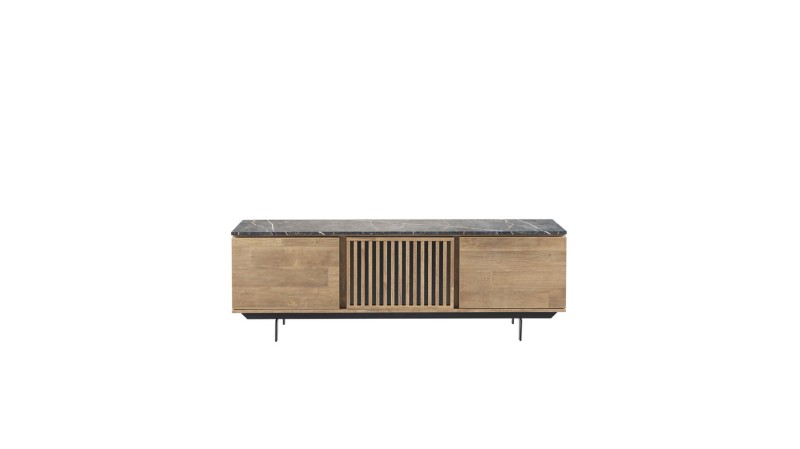 TV-meubel Sirione HPL zebra marmer old teak
