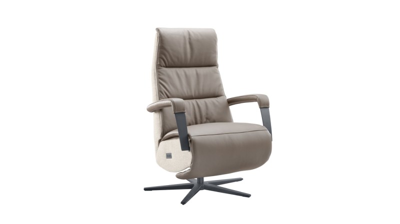 Relaxfauteuil Chanti S beige bruin leer