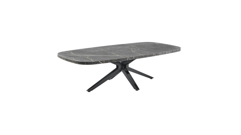 Salontafel Sirione Deens ovaal HPL zebra marmer 135x68cm