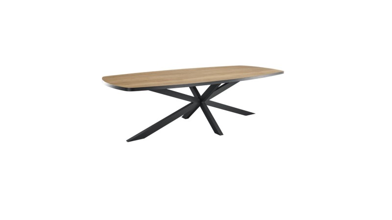 Eettafel Camerino Deens ovaal natur decor 275x130cm