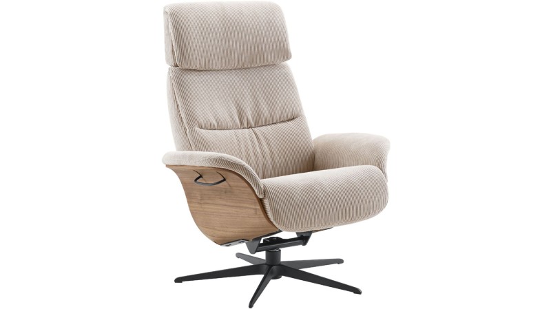 Relaxfauteuil Hintas M beige hout