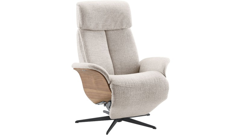 Relaxfauteuil Hintas M lichtgrijs hout