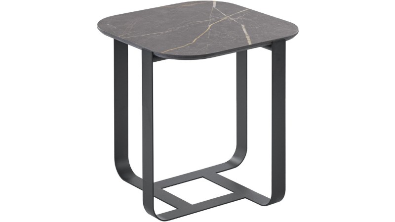 Salontafel Monzunio HPL marmer zwart vierkant 40x40cm