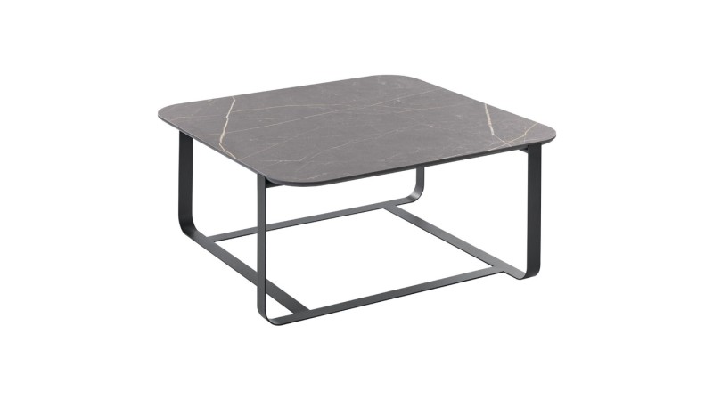 Salontafel Monzunio HPL marmer zwart vierkant 80x80cm