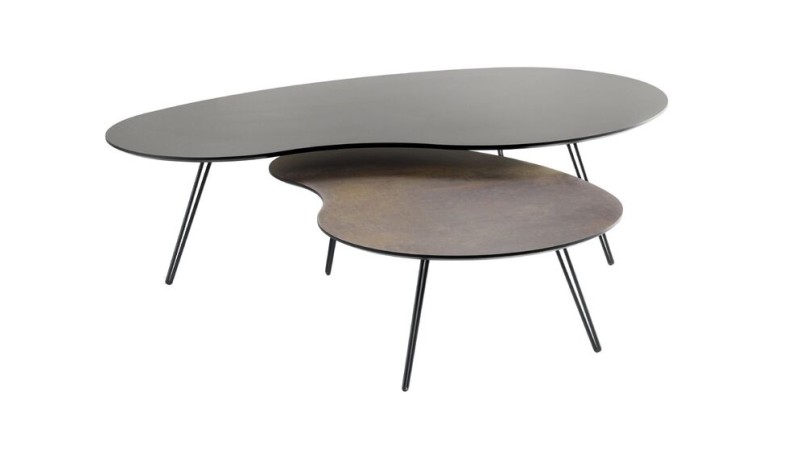 Salontafelset Yania antraciet + bruin