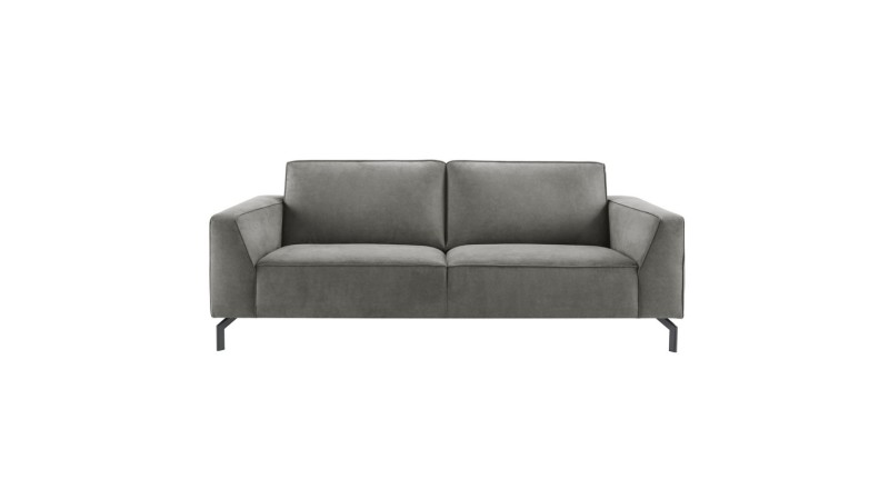3-Zitsbank Virgio antraciet microleder bonell
