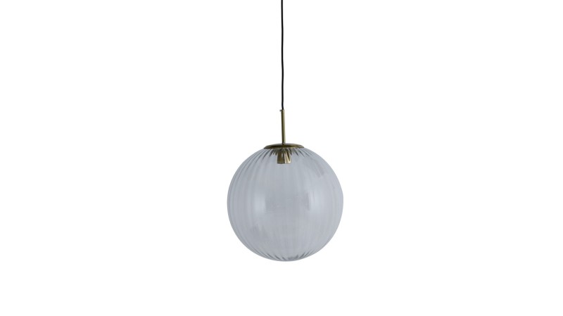Hanglamp Magdala glas lichtgrijs rond 40